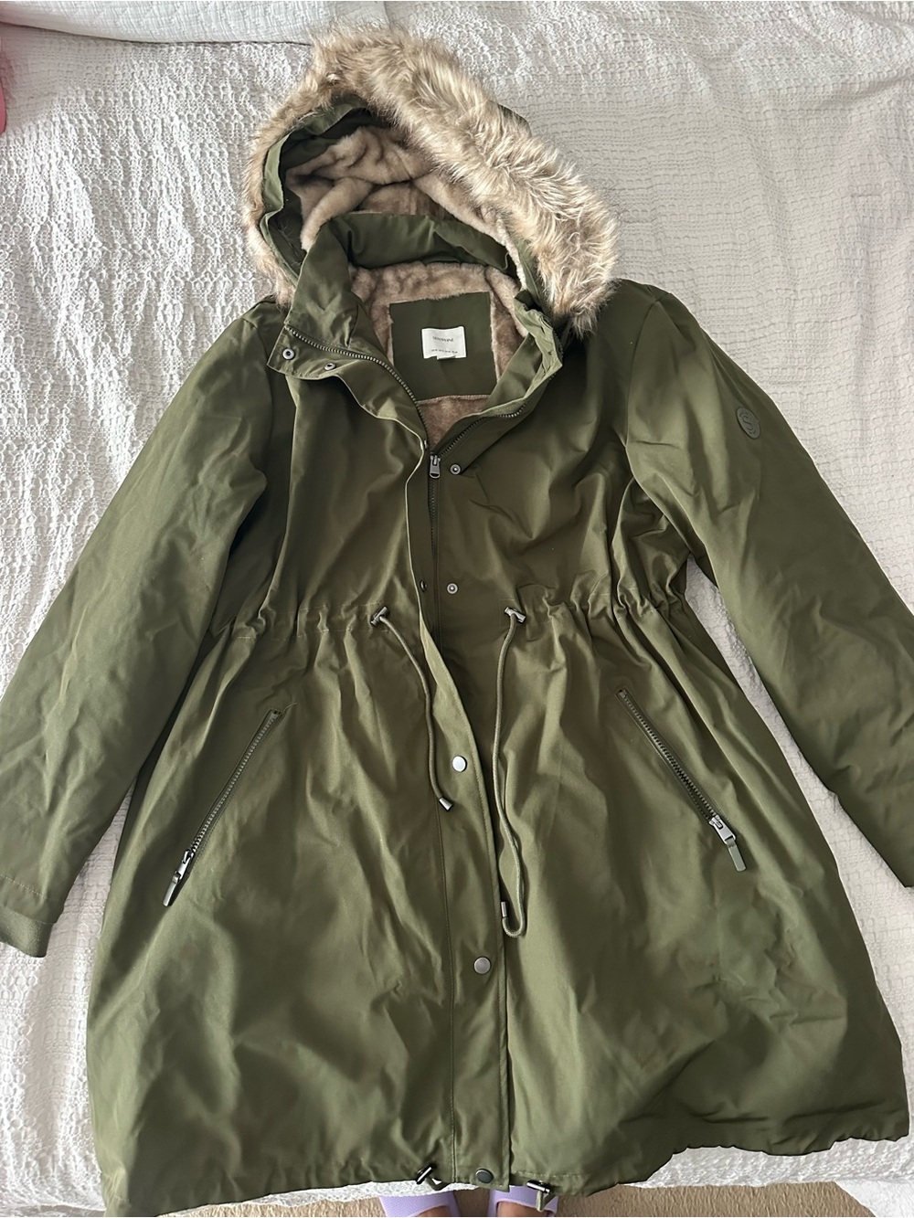 Seraphine Maternity Parka | Olive Green | Size 16